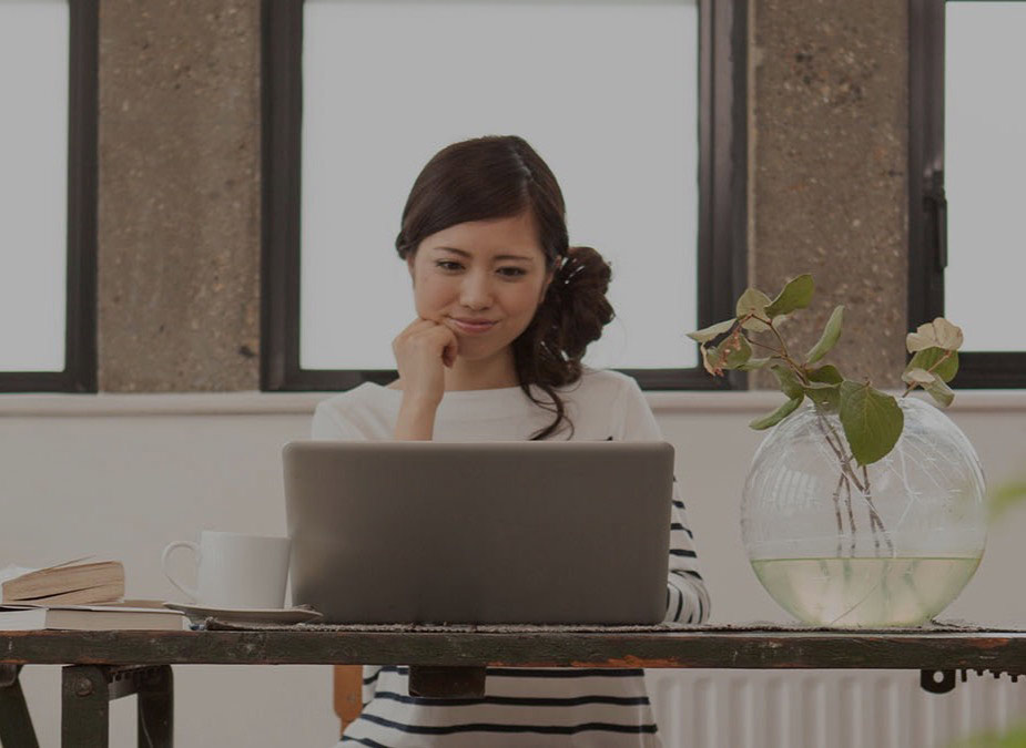 young woman on laptop