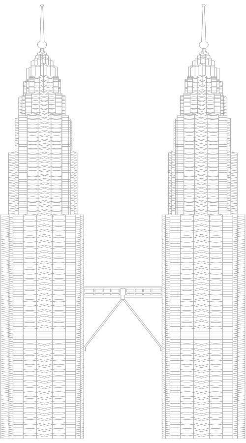 petronas twin towers sketch